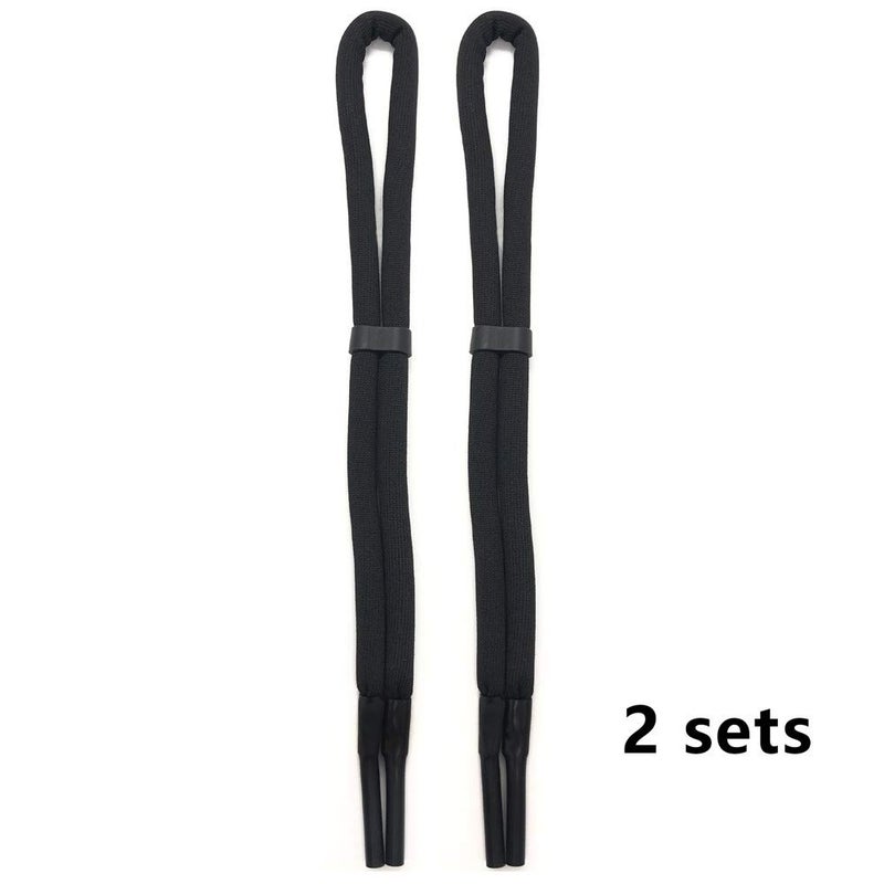 Decker Floating Sunglass Strap 2 Pcs Pack Glasses Float Eyewear Retainer for surfing Sailboat Swimming (Black) - Image 2